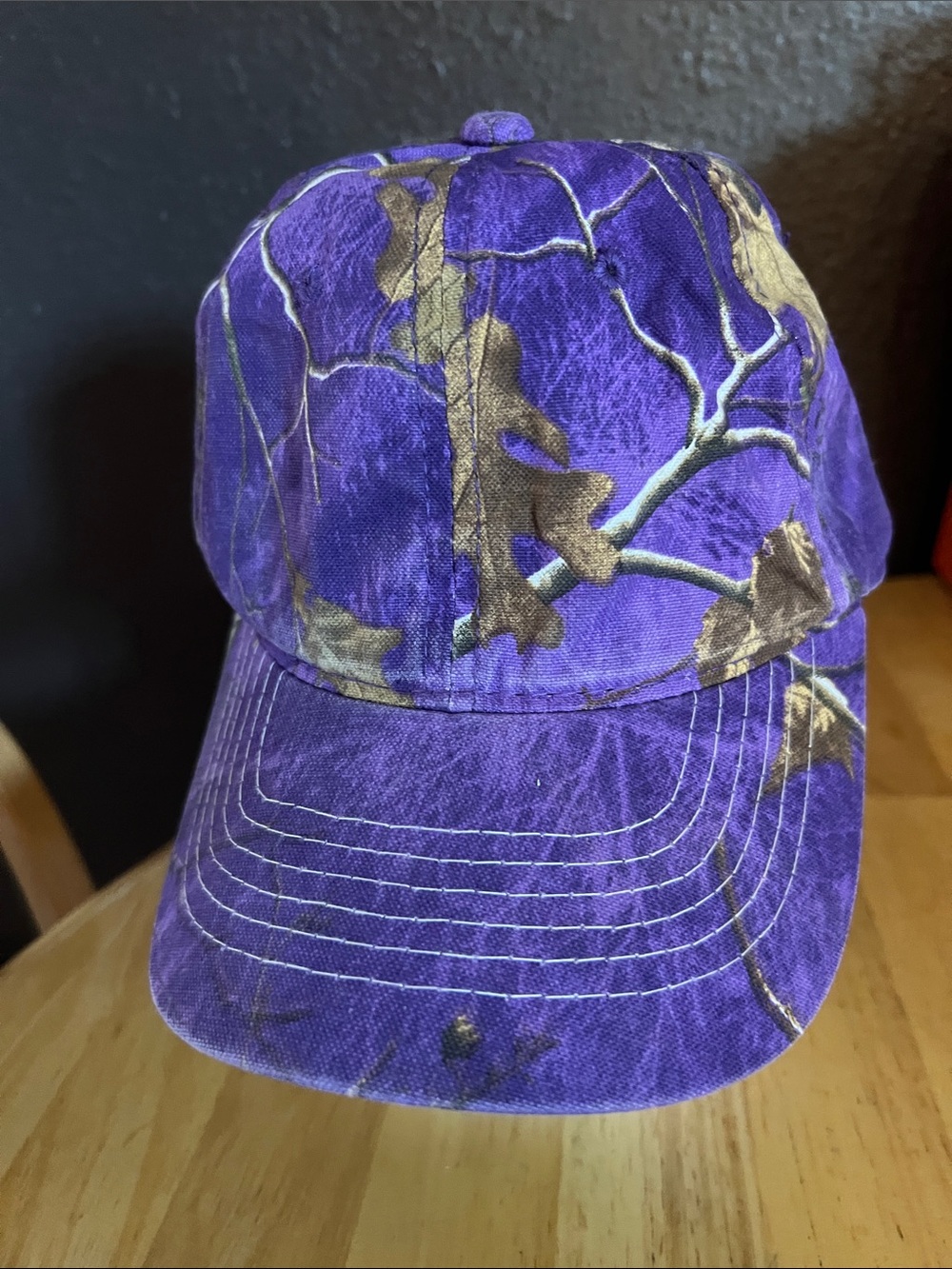 Purple Camo Baseball Cap -  Adjustable Hat